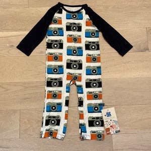 NWT Kickee Pants Pajamas 18-24m Camera Print